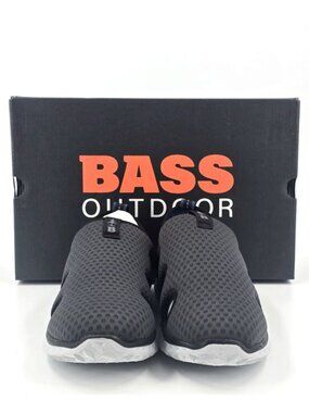 BASS OUTDOOR Men's Hex Vented Hiking Shoes Traction-Sole Size 8 Asphalt New